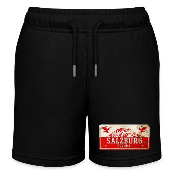 Enseigne vintage Salzbourg Autriche - Short de jogging enfant bio Stanley/Stella - noir - Devant