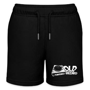 Platine DJ Old School Wizard - Short de jogging enfant bio Stanley/Stella - noir - Devant