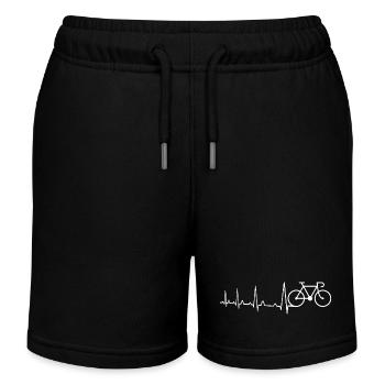 Herzschlag Rennrad - Fahrrad - Kinder Organic Joggingshorts Mini Bolter von Stanley/Stella - Schwarz - Vorne