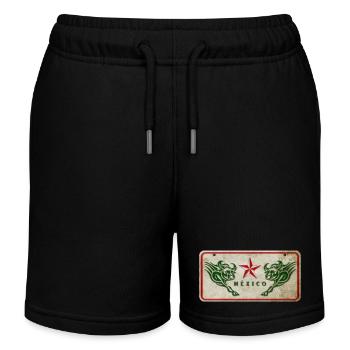 Mexiko Stier Schild - Kinder Organic Joggingshorts Mini Bolter von Stanley/Stella - Schwarz - Vorne