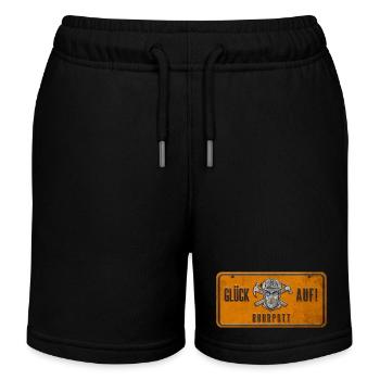 Glück auf Ruhrpott Schild - Kinder Organic Joggingshorts Mini Bolter von Stanley/Stella - Schwarz - Vorne