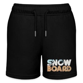 Neige et planche - Short de jogging enfant bio Stanley/Stella - noir - Devant