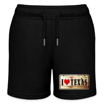 Ich liebe Texas - Kinder Organic Joggingshorts Mini Bolter von Stanley/Stella - Schwarz - Vorne
