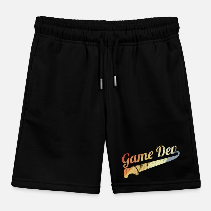 Vintage Game Developer Kids Organic Sweat Shorts by Stanley/Stella