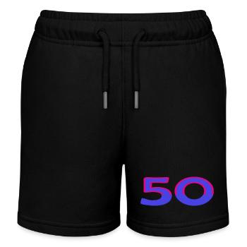 50. 50 ANS. 50e ANNIVERSAIRE. ANNIVERSAIRE 50 ANS. - Short de jogging enfant bio Stanley/Stella - noir - Devant