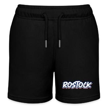 Rostock Schriftzug in blau weiss rot - Kinder Organic Joggingshorts Mini Bolter von Stanley/Stella - Schwarz - Vorne