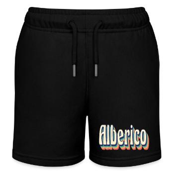 Alberico t-shirt retro vintage t-shirt gift - Kids Organic Sweat Shorts by Stanley/Stella - black - Front