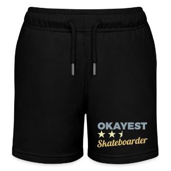 D’accord Skateboarder - Short de jogging enfant bio Stanley/Stella - noir - Devant