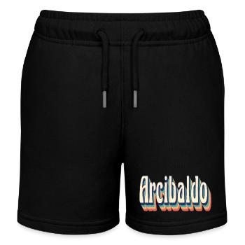 Vintage Retro Arcibaldo T-Shirt Gift T-Shirt - Kids Organic Sweat Shorts by Stanley/Stella - black - Front