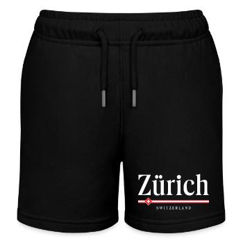 Zurich, Suisse - Short de jogging enfant bio Stanley/Stella - noir - Devant