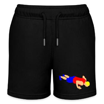 Liegestütze - Kinder Organic Joggingshorts Mini Bolter von Stanley/Stella - Schwarz - Vorne