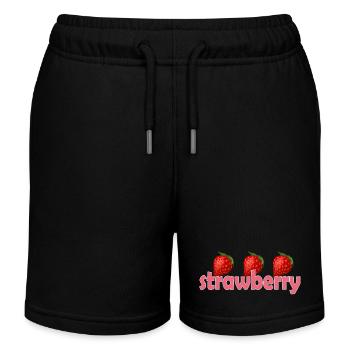 STRAWBERRY - Kinder Organic Joggingshorts Mini Bolter von Stanley/Stella - Schwarz - Vorne