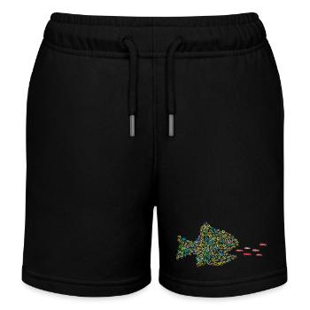 POISSON MANGE-VOITURES - Short de jogging enfant bio Stanley/Stella - noir - Devant