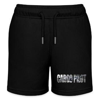 Cargo pilot C-130 - Kids Organic Sweat Shorts by Stanley/Stella - black - Front
