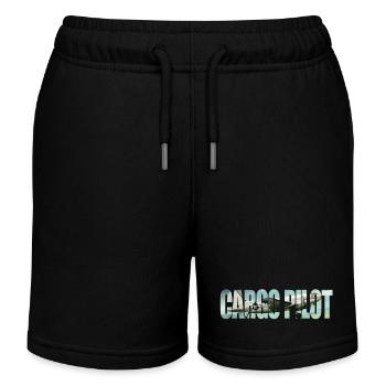 Pilote cargo C-46 - Short de jogging enfant bio Stanley/Stella - noir - Devant