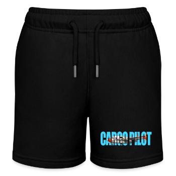 Cargo pilot C-119 - Kids Organic Sweat Shorts by Stanley/Stella - black - Front