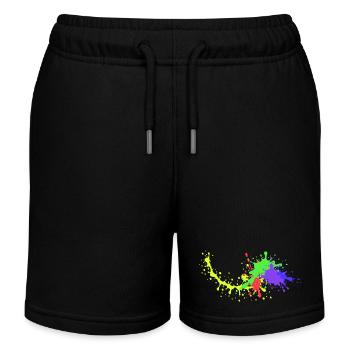 Colorful Party Design Underground - Kinder Organic Joggingshorts Mini Bolter von Stanley/Stella - Schwarz - Vorne