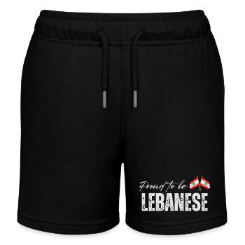 Libanais fier, j’aime le Liban - Short de jogging enfant bio Stanley/Stella - noir - Devant