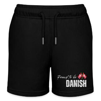 Fier Danois, j’adore le Danemark - Short de jogging enfant bio Stanley/Stella - noir - Devant