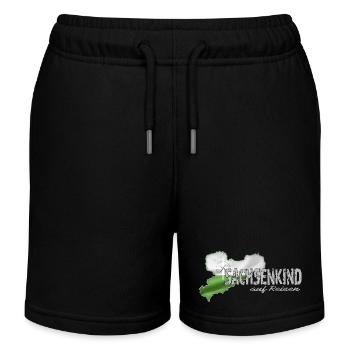 Sachsenkind auf Reisen - Sachsen - Dialekt Urlaub - Kinder Organic Joggingshorts Mini Bolter von Stanley/Stella - Schwarz - Vorne