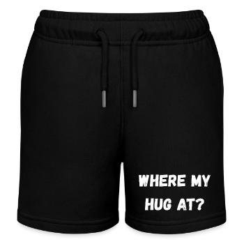 Where My Hug At - Kids Organic Sweat Shorts by Stanley/Stella - black - Front