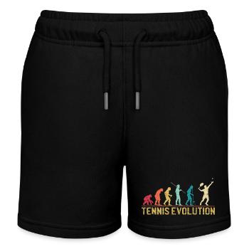 Tennis Evolution Evolution Conception graphique - Short de jogging enfant bio Stanley/Stella - noir - Devant
