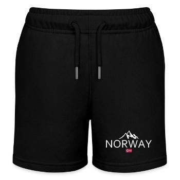 Norway - Norge - Norwegen - Flagge - Skandinavien - Kinder Organic Joggingshorts Mini Bolter von Stanley/Stella - Schwarz - Vorne