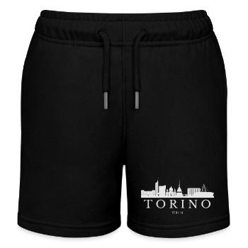 Turin Skyline, Turin Italie - Short de jogging enfant bio Stanley/Stella - noir - Devant