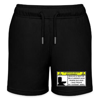 Espace  - Short de jogging enfant bio Stanley/Stella - noir - Devant