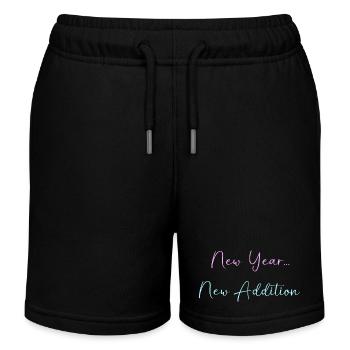 Gender Reveal Neujahr - Kinder Organic Joggingshorts Mini Bolter von Stanley/Stella - Schwarz - Vorne