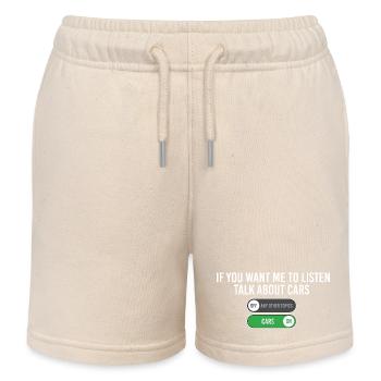 Wenn du willst, dass ich zuhöre, über Autos sprich - Kinder Organic Joggingshorts Mini Bolter von Stanley/Stella - Natur - Vorne