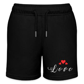 Liebe Herz Leidenschaft Gefühle Liebeserklärung - Kinder Organic Joggingshorts Mini Bolter von Stanley/Stella - Schwarz - Vorne