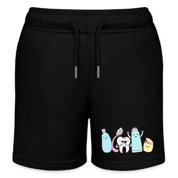 Dentiste réceptionniste - Short de jogging enfant bio Stanley/Stella - noir - Devant