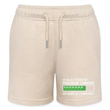 Cadeau fête des pères Homme Humour Papa Anniversai - Short de jogging enfant bio Stanley/Stella - écru doux - Devant