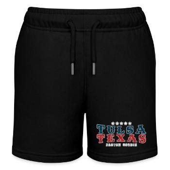 "Tulsa Texas" Country Song Vintage Western  - Kinder Organic Joggingshorts Mini Bolter von Stanley/Stella - Schwarz - Vorne