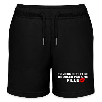 Autocollant voiture humoristique - Short de jogging enfant bio Stanley/Stella - noir - Devant