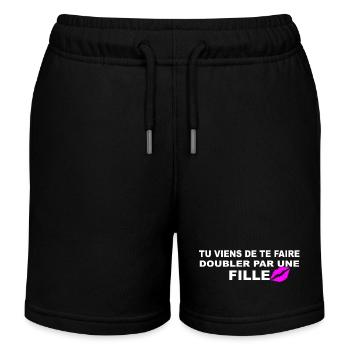 Doubler  - Short de jogging enfant bio Stanley/Stella - noir - Devant