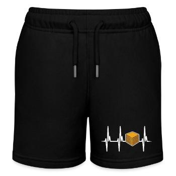 Ich liebe Scheibenkäse - Kinder Organic Joggingshorts Mini Bolter von Stanley/Stella - Schwarz - Vorne