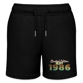40. Geburtstag Limited Edition (SCR) 05/1986 - Kinder Organic Joggingshorts Mini Bolter von Stanley/Stella - Schwarz - Vorne
