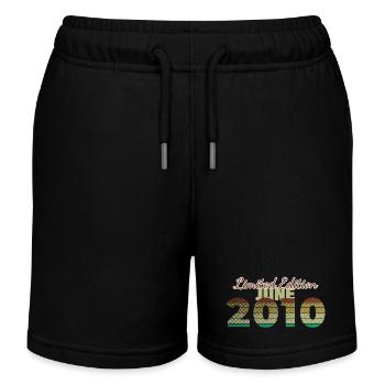16th Birthday Limited Edition (SCR) 06/2010 - Kids Organic Sweat Shorts by Stanley/Stella - black - Front