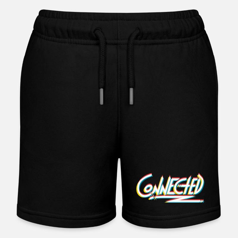 Connected_white_prism - Short de jogging enfant bio Stanley/Stella - noir