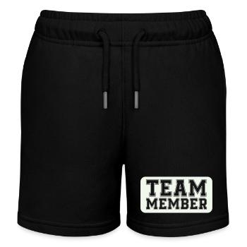 Varsity-style team member - Kids Organic Sweat Shorts by Stanley/Stella - black - Front