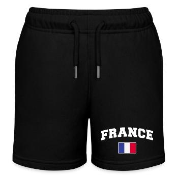 Frankreich Fan - Kinder Organic Joggingshorts Mini Bolter von Stanley/Stella - Schwarz - Vorne