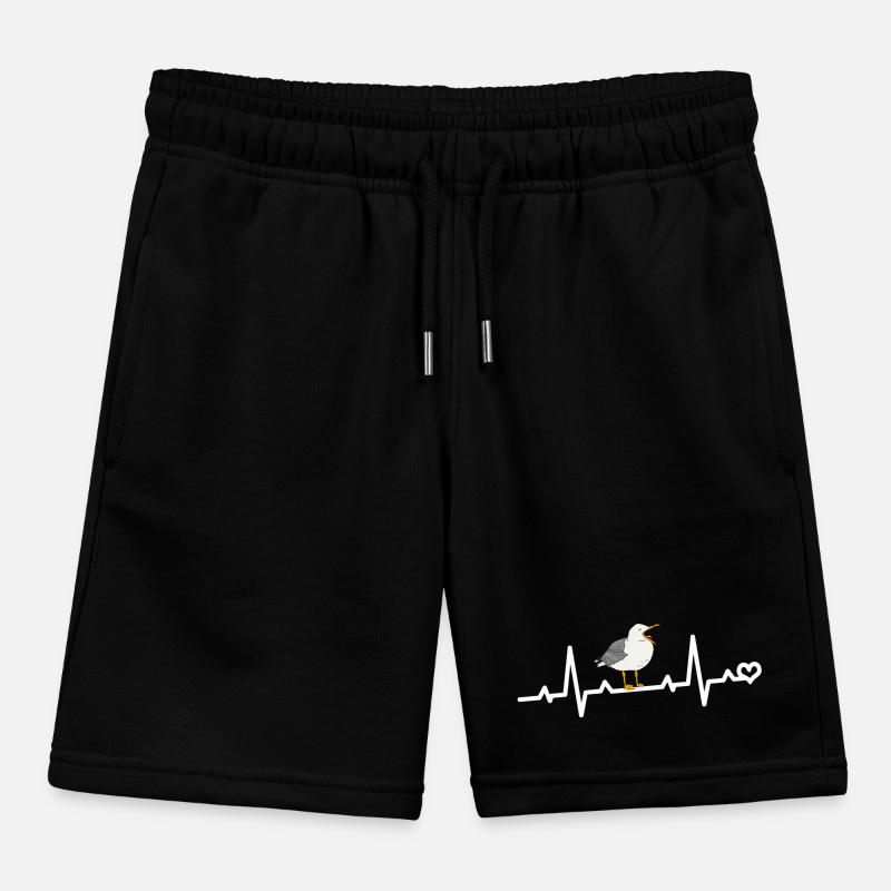 Möwe Herzfrequenz EKG Kinder Organic Joggingshorts Mini Bolter von Stanley/Stella