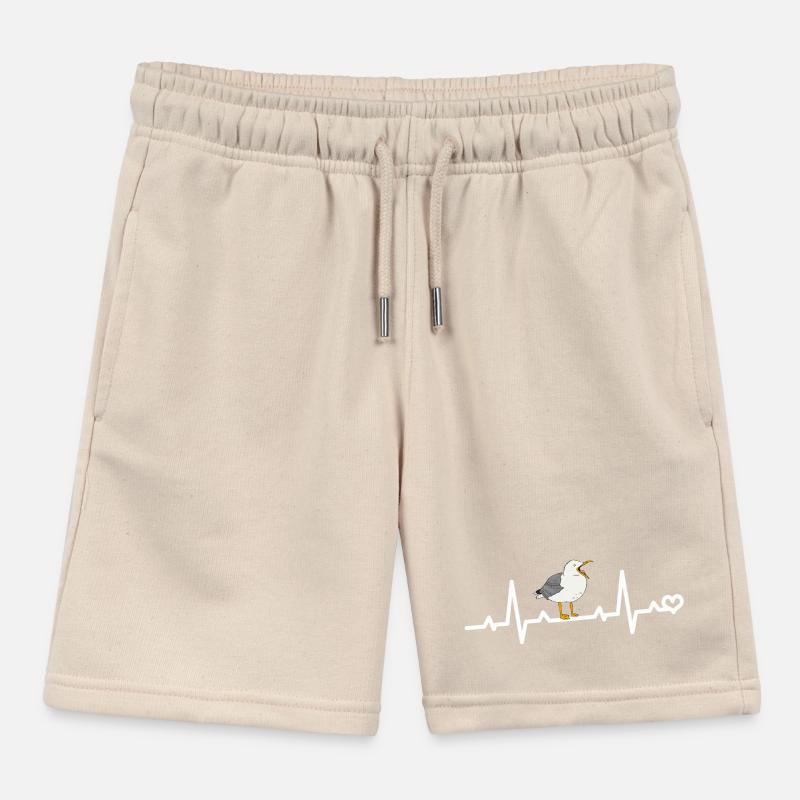 Möwe Herzfrequenz EKG Kinder Organic Joggingshorts Mini Bolter von Stanley/Stella