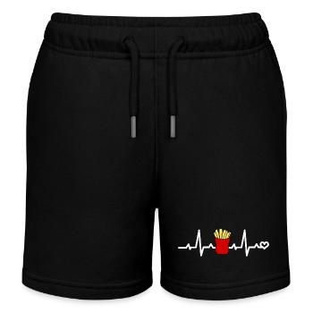 Frites - Short de jogging enfant bio Stanley/Stella - noir - Devant