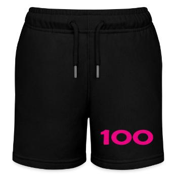 100. 100 YEARS. 100th ANNIVERSARY. 100 BIRTHDAY - Kids Organic Sweat Shorts by Stanley/Stella - black - Front