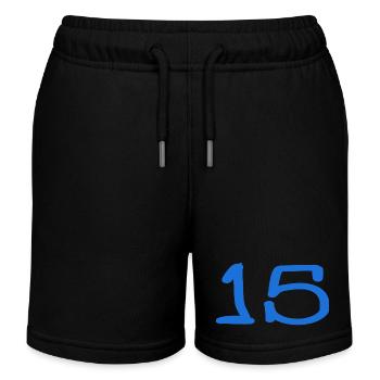15. 15 JAHRE. 15-JÄHRIGES JUBILÄUM. 15-JÄHRIGES JUBILÄUM. - Kinder Organic Joggingshorts Mini Bolter von Stanley/Stella - Schwarz - Vorne