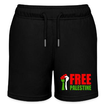 Free palestine - Kids Organic Sweat Shorts by Stanley/Stella - black - Front