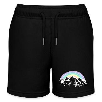Regenbogen und Berge - Kinder Organic Joggingshorts Mini Bolter von Stanley/Stella - Schwarz - Vorne